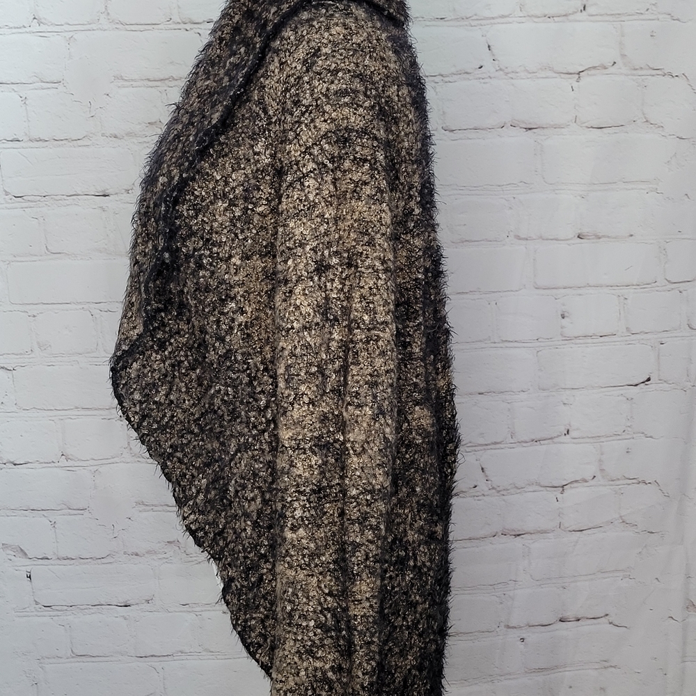 SlopI Tan brown open furry sweater - Picture 3 of 5